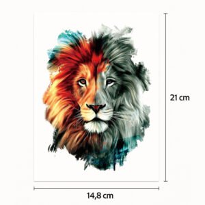 Mezza sleeve Leone arancione