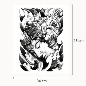 Tatuaggio schiena Due volti