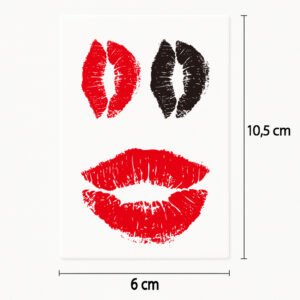 Tatuaggio Bacio rosso e nero