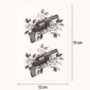 Tatuaggio Pistole e rose