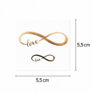 Tatuaggio Amore infinito in oro